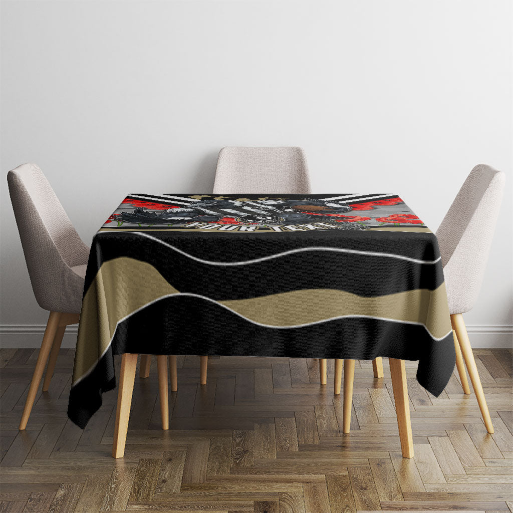 Personalised Collingwood Magpies ANZAC Tablecloth Military Remembrance Australian Football Mascot Camouflage