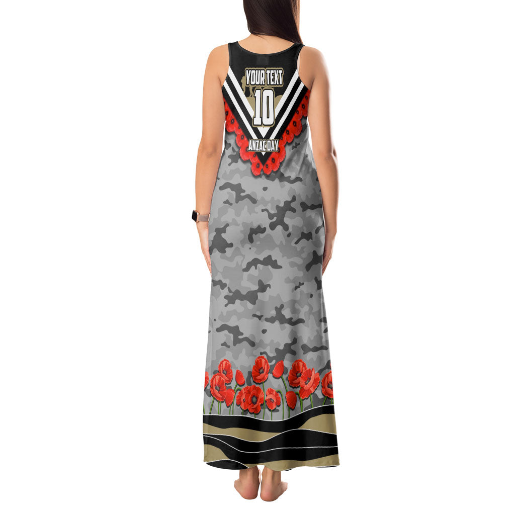 Personalised Collingwood Magpies ANZAC Tank Maxi Dress Military Remembrance Australian Football Mascot Camouflage