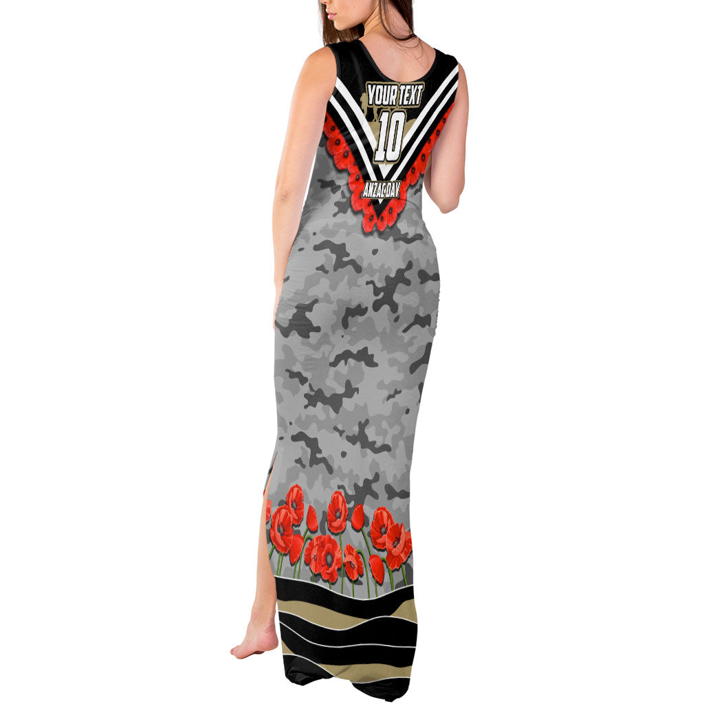 Personalised Collingwood Magpies ANZAC Tank Maxi Dress Military Remembrance Australian Football Mascot Camouflage