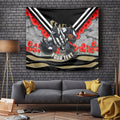 Personalised Collingwood Magpies ANZAC Tapestry Military Remembrance Australian Football Mascot Camouflage