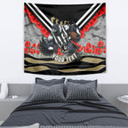 Personalised Collingwood Magpies ANZAC Tapestry Military Remembrance Australian Football Mascot Camouflage