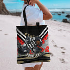 Personalised Collingwood Magpies ANZAC Tote Bag Military Remembrance Australian Football Mascot Camouflage