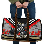 Personalised Collingwood Magpies ANZAC Travel Bag Military Remembrance Australian Football Mascot Camouflage