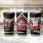 Personalised Collingwood Magpies ANZAC Tumbler Cup Military Remembrance Australian Football Mascot Camouflage