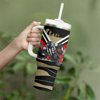 Personalised Collingwood Magpies ANZAC Tumbler With Handle Military Remembrance Australian Football Mascot Camouflage