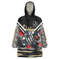Personalised Collingwood Magpies ANZAC Wearable Blanket Hoodie Military Remembrance Australian Football Mascot Camouflage