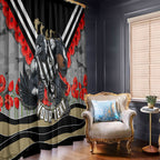 Personalised Collingwood Magpies ANZAC Window Curtain Military Remembrance Australian Football Mascot Camouflage