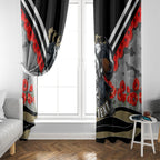 Personalised Collingwood Magpies ANZAC Window Curtain Military Remembrance Australian Football Mascot Camouflage