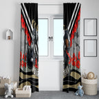 Personalised Collingwood Magpies ANZAC Window Curtain Military Remembrance Australian Football Mascot Camouflage