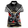 Personalised Collingwood Magpies ANZAC Women Polo Shirt Military Remembrance Australian Football Mascot Camouflage