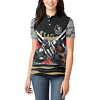 Personalised Collingwood Magpies ANZAC Women Polo Shirt Military Remembrance Australian Football Mascot Camouflage