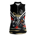 Personalised Collingwood Magpies ANZAC Women Sleeveless Polo Shirt Military Remembrance Australian Football Mascot Camouflage