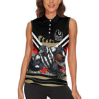 Personalised Collingwood Magpies ANZAC Women Sleeveless Polo Shirt Military Remembrance Australian Football Mascot Camouflage