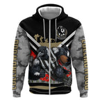 Personalised Collingwood Magpies ANZAC Zip Hoodie Military Remembrance Australian Football Mascot Camouflage