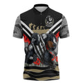 Personalised Collingwood Magpies ANZAC Zipper Polo Shirt Military Remembrance Australian Football Mascot Camouflage