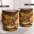 Personalised Hawthorn Hawks ANZAC Laundry Basket Military Remembrance Australian Football Mascot Camouflage