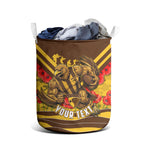 Personalised Hawthorn Hawks ANZAC Laundry Basket Military Remembrance Australian Football Mascot Camouflage