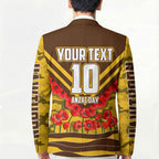 Personalised Hawthorn Hawks ANZAC Blazer Military Remembrance Australian Football Mascot Camouflage