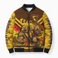 Personalised Hawthorn Hawks ANZAC Bomber Puffer Jacket Military Remembrance Australian Football Mascot Camouflage