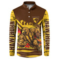 Personalised Hawthorn Hawks ANZAC Button Sweatshirt Military Remembrance Australian Football Mascot Camouflage