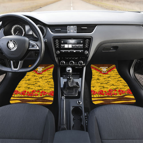 Personalised Hawthorn Hawks ANZAC Car Mats Military Remembrance Australian Football Mascot Camouflage