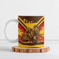 Personalised Hawthorn Hawks ANZAC Ceramic Mug Military Remembrance Australian Football Mascot Camouflage