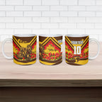 Personalised Hawthorn Hawks ANZAC Ceramic Mug Military Remembrance Australian Football Mascot Camouflage