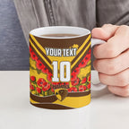 Personalised Hawthorn Hawks ANZAC Ceramic Mug Military Remembrance Australian Football Mascot Camouflage