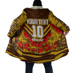 Personalised Hawthorn Hawks ANZAC Cloak Military Remembrance Australian Football Mascot Camouflage