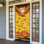 Personalised Hawthorn Hawks ANZAC Door Cover Military Remembrance Australian Football Mascot Camouflage