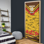 Personalised Hawthorn Hawks ANZAC Door Cover Military Remembrance Australian Football Mascot Camouflage