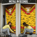 Personalised Hawthorn Hawks ANZAC Door Cover Military Remembrance Australian Football Mascot Camouflage