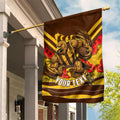 Personalised Hawthorn Hawks ANZAC Garden Flag Military Remembrance Australian Football Mascot Camouflage