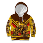 Personalised Hawthorn Hawks ANZAC Kid Hoodie Military Remembrance Australian Football Mascot Camouflage
