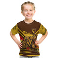 Personalised Hawthorn Hawks ANZAC Kid T Shirt Military Remembrance Australian Football Mascot Camouflage
