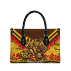 Personalised Hawthorn Hawks ANZAC Leather Bag Military Remembrance Australian Football Mascot Camouflage
