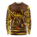 Personalised Hawthorn Hawks ANZAC Long Sleeve Shirt Military Remembrance Australian Football Mascot Camouflage