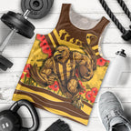 Personalised Hawthorn Hawks ANZAC Men Tank Top Military Remembrance Australian Football Mascot Camouflage