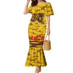 Personalised Hawthorn Hawks ANZAC Mermaid Dress Military Remembrance Australian Football Mascot Camouflage