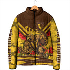 Personalised Hawthorn Hawks ANZAC Padded Jacket Military Remembrance Australian Football Mascot Camouflage