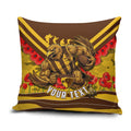 Personalised Hawthorn Hawks ANZAC Pillow Cover Military Remembrance Australian Football Mascot Camouflage
