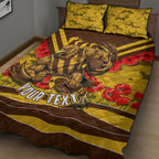 Personalised Hawthorn Hawks ANZAC Quilt Bed Set Military Remembrance Australian Football Mascot Camouflage