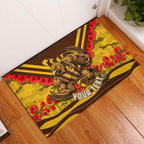 Personalised Hawthorn Hawks ANZAC Rubber Doormat Military Remembrance Australian Football Mascot Camouflage