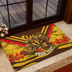 Personalised Hawthorn Hawks ANZAC Rubber Doormat Military Remembrance Australian Football Mascot Camouflage
