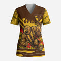 Personalised Hawthorn Hawks ANZAC Scrub Top Military Remembrance Australian Football Mascot Camouflage