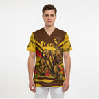 Personalised Hawthorn Hawks ANZAC Scrub Top Military Remembrance Australian Football Mascot Camouflage
