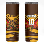 Personalised Hawthorn Hawks ANZAC Skinny Tumbler Military Remembrance Australian Football Mascot Camouflage