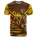 Personalised Hawthorn Hawks ANZAC T Shirt Military Remembrance Australian Football Mascot Camouflage