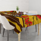 Personalised Hawthorn Hawks ANZAC Tablecloth Military Remembrance Australian Football Mascot Camouflage