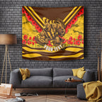 Personalised Hawthorn Hawks ANZAC Tapestry Military Remembrance Australian Football Mascot Camouflage